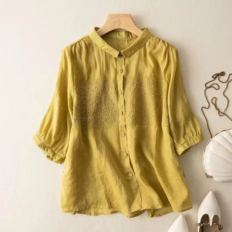 Pure Cotton Embroidered Shirt