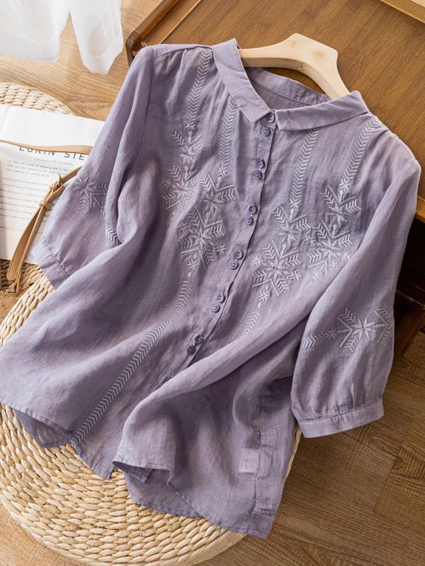 Pure Cotton Embroidered  Top