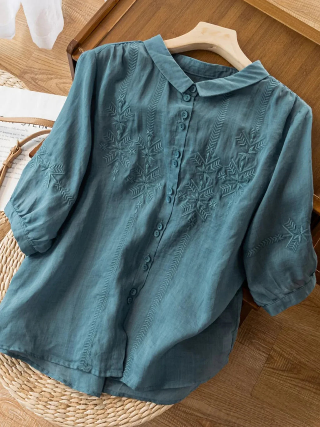Pure Cotton Embroidered  Top