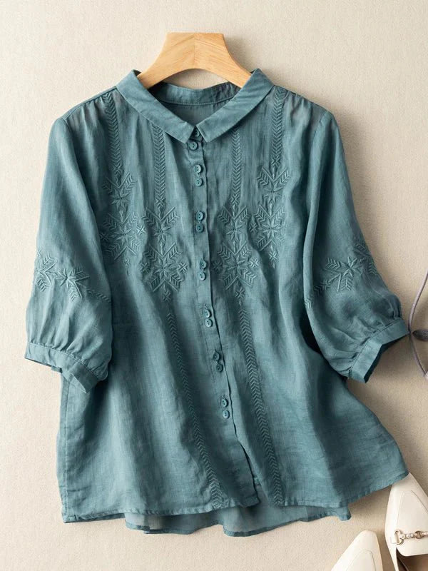 Pure Cotton Embroidered  Top