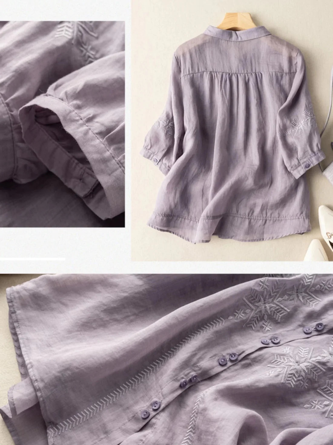 Pure Cotton Embroidered  Top