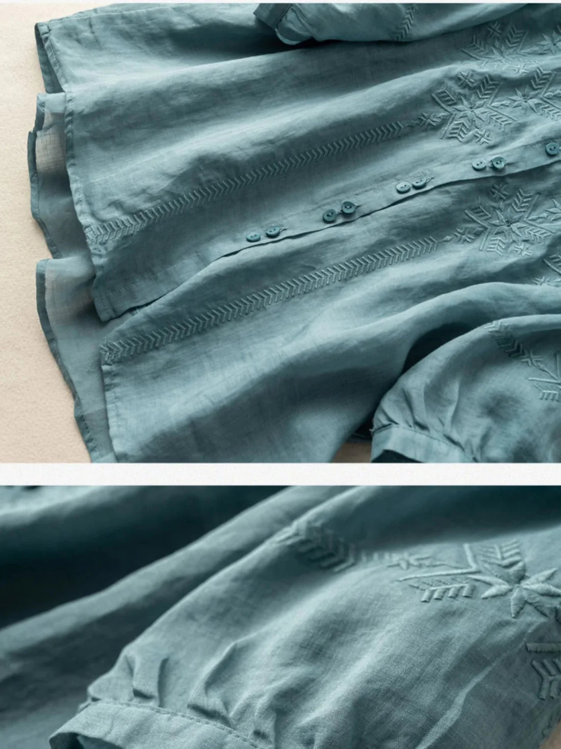 Pure Cotton Embroidered  Top