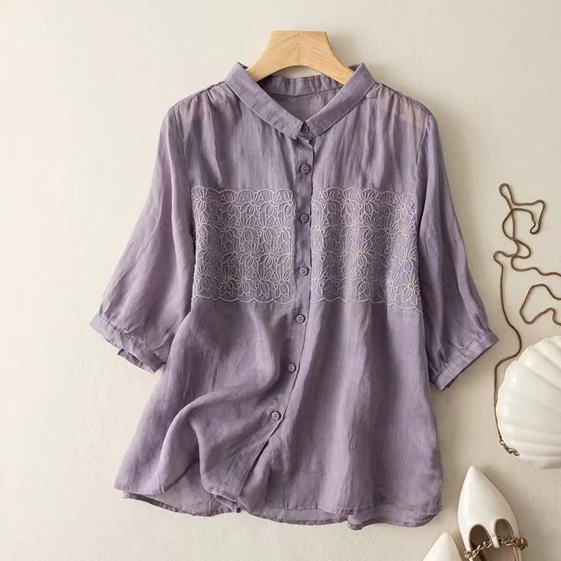 Pure Cotton Embroidered Shirt