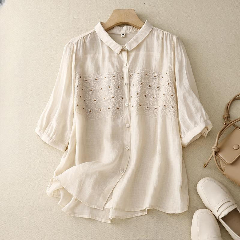 Pure Cotton Embroidered Shirt
