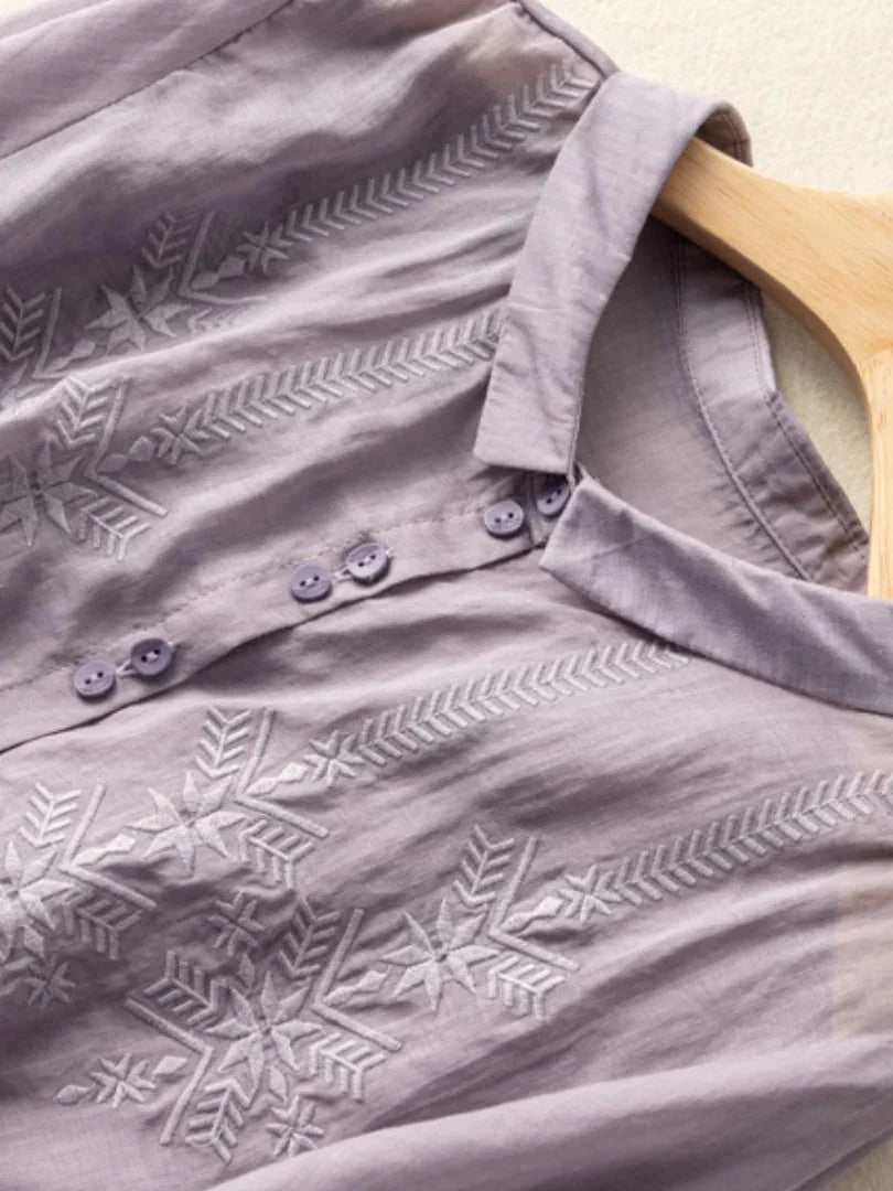 Pure Cotton Embroidered  Top